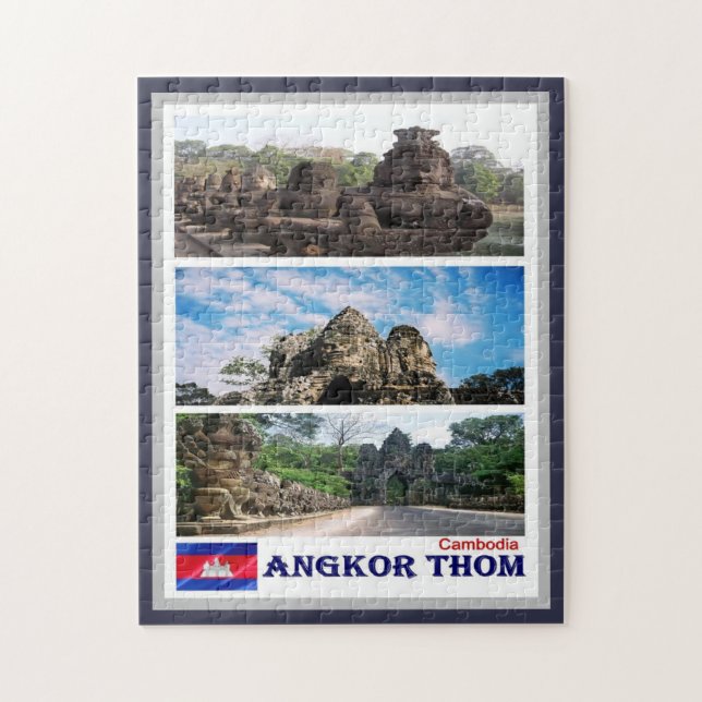 Puzzle Angkor Thom - Camboya - Mosaico - (Vertical)
