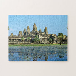 Puzzle Angkor Wat y reflexión en el lago - Camboya