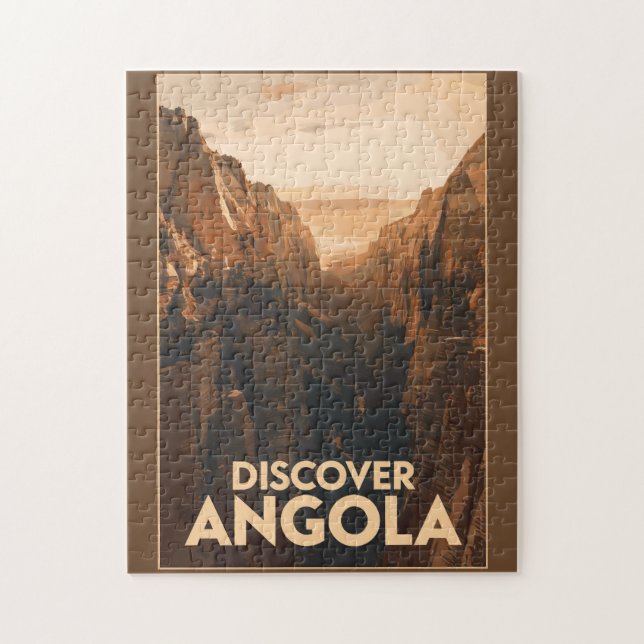 Puzzle Angola Lubango Viaje de arte Vintage (Vertical)