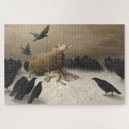 Puzzle Anguila: Oveja con cordero muerto