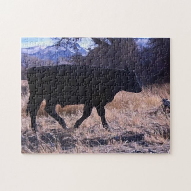 Puzzle Angus Steer negro (Horizontal)