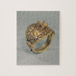 Puzzle Anillo del caballo (oro y cornalina)