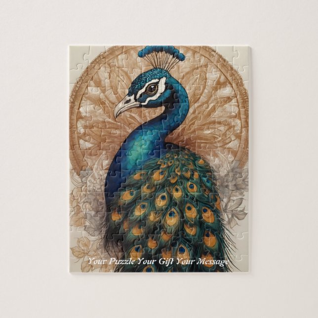 Puzzle Animación Boho peacock (Vertical)