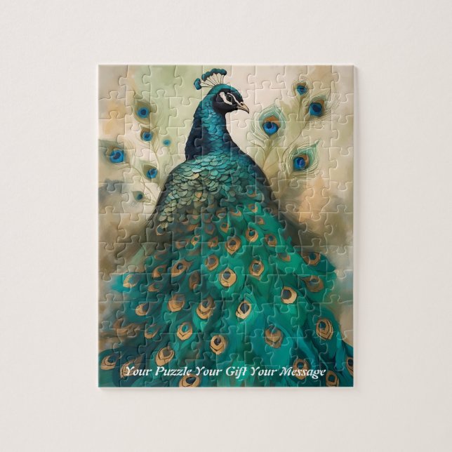 Puzzle Animación Boho peacock (Vertical)