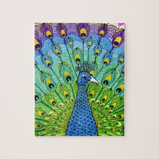 Puzzle Animación de pájaro de Peacock (Vertical)