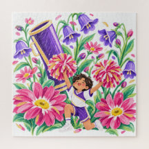 Animadora floral morada rosa regalo deportivo de p
