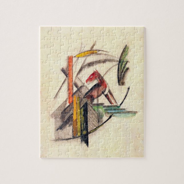 Puzzle Animal de Franz Marc, arte del expresionismo vinta (Vertical)