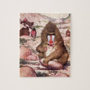 Puzzle Animal Salvaje Antiguo, Babuinos por Louis Sargent