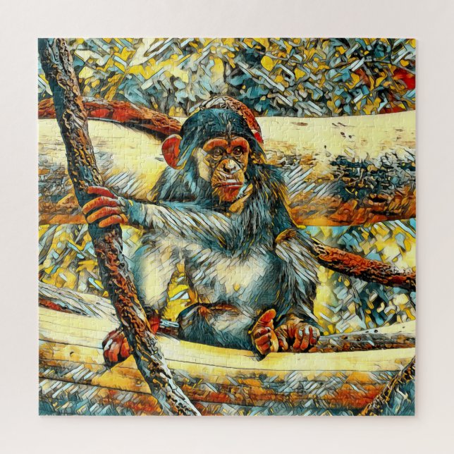 Puzzle AnimalArt_Chimpanzee_011 (Vertical)
