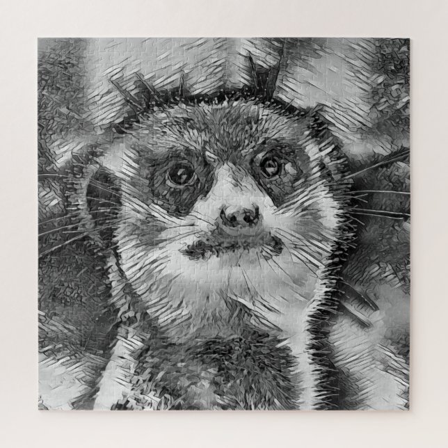 Puzzle AnimalArtBW_Meerkat_008 (Vertical)