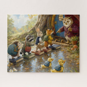 Puzzle Animales Adorables De Regreso A La Escuela