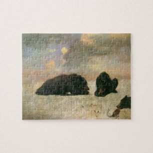 Puzzle Animales Antiguos, Osos Grizzly por Albert Biersta