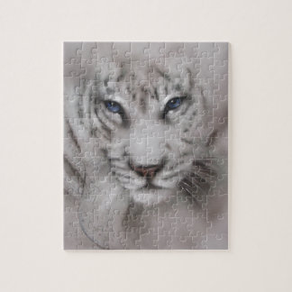 Puzzle animales blancos de los tigres de los tigres,