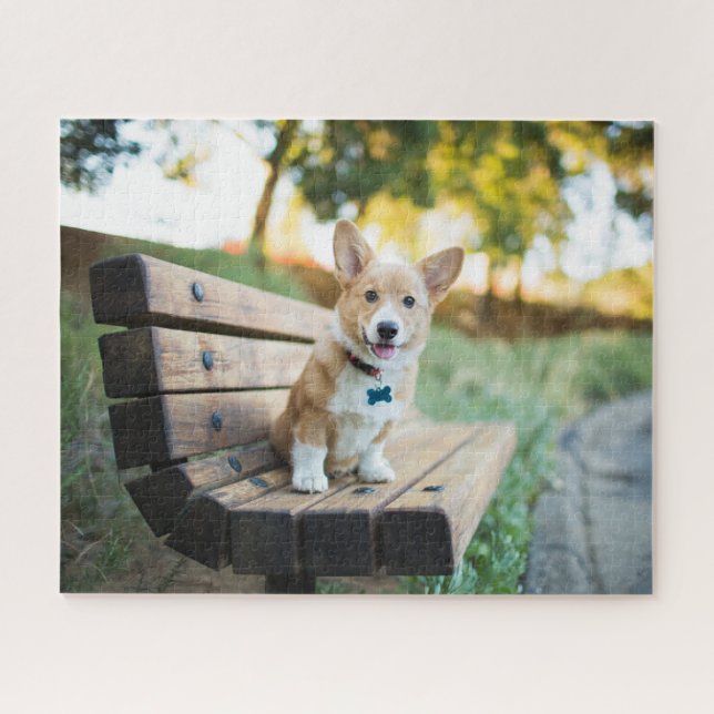 Puzzle Animales de bebé más afectados | Cachorro de Corgi (Horizontal)