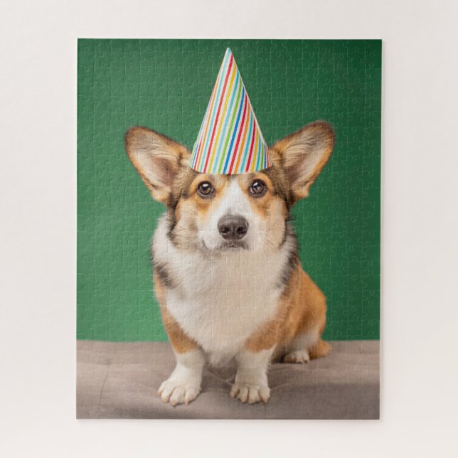 Puzzle Animales de bebé más afectados | Corgi Birday Pupp (Vertical)