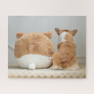 Puzzle Animales de bebé más afectados   Corgi & Plush Pup