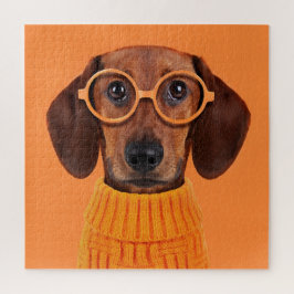 Puzzle Animales de bebé más afectados | Dachshund Naranja