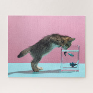 Puzzle Animales de bebé más afectados   Gatito mirando al