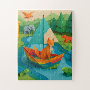 Puzzle Animales de Bosque Plegados – Fauna Colorida de Or