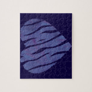 Puzzle Animales de cebra imprimen Corazón Púrpura