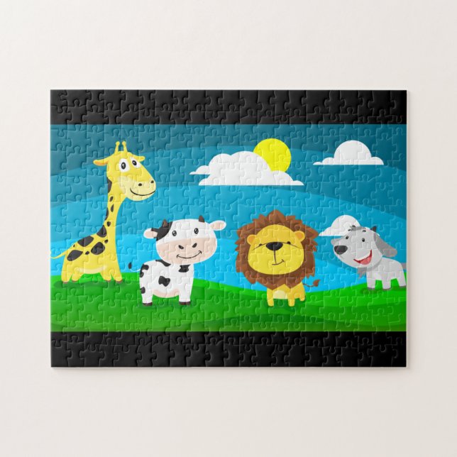 Puzzle Animales de dibujos animados    (Horizontal)