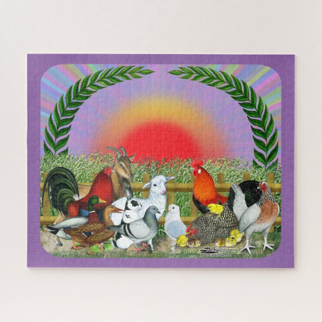 Puzzle Animales de granja (Horizontal)
