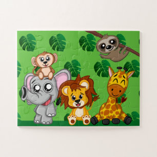 Puzzle Animales de la selva fina Personalizado niños Saf