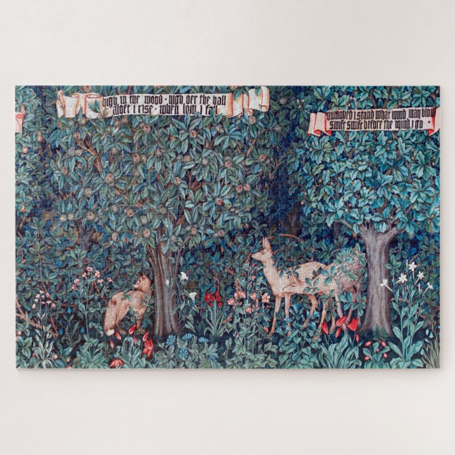 Puzzle Animales en el bosque, William Morris (Horizontal)
