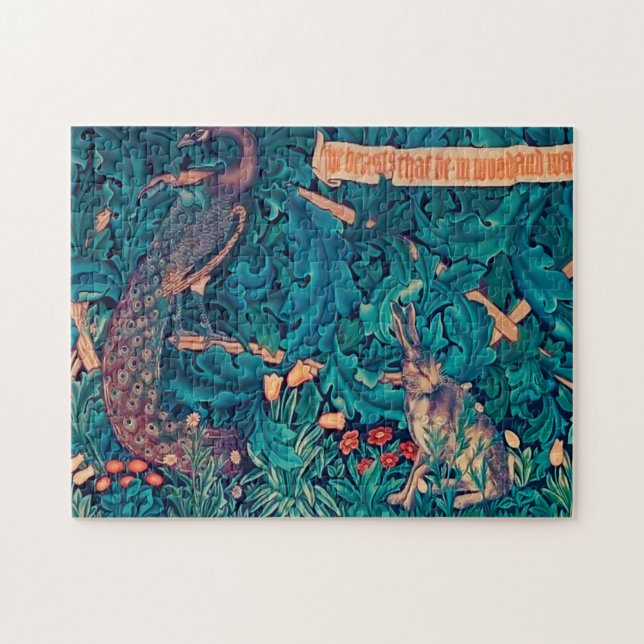 Puzzle Animales en el bosque, William Morris (Horizontal)