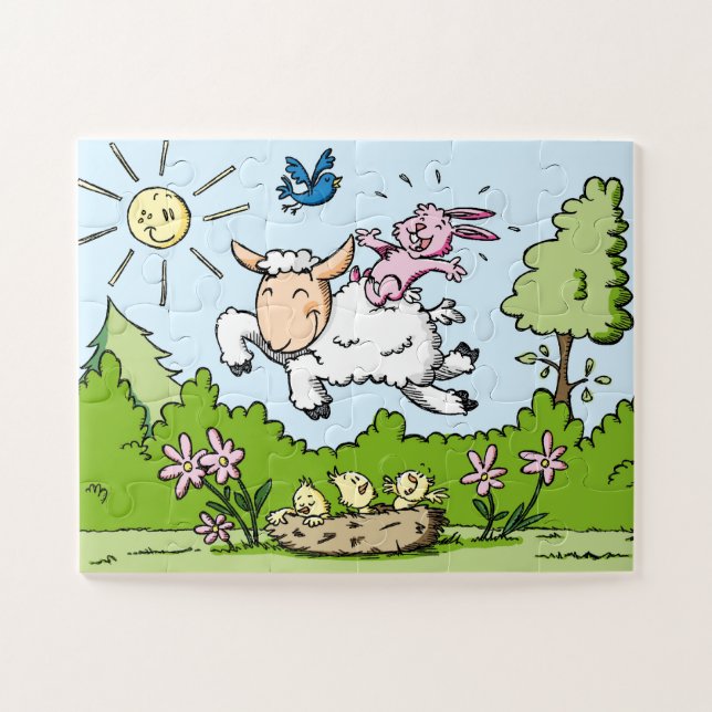 Puzzle Animales felices (Horizontal)