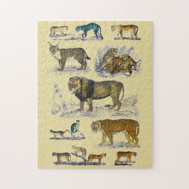 Puzzle Animales felinos (Vertical)
