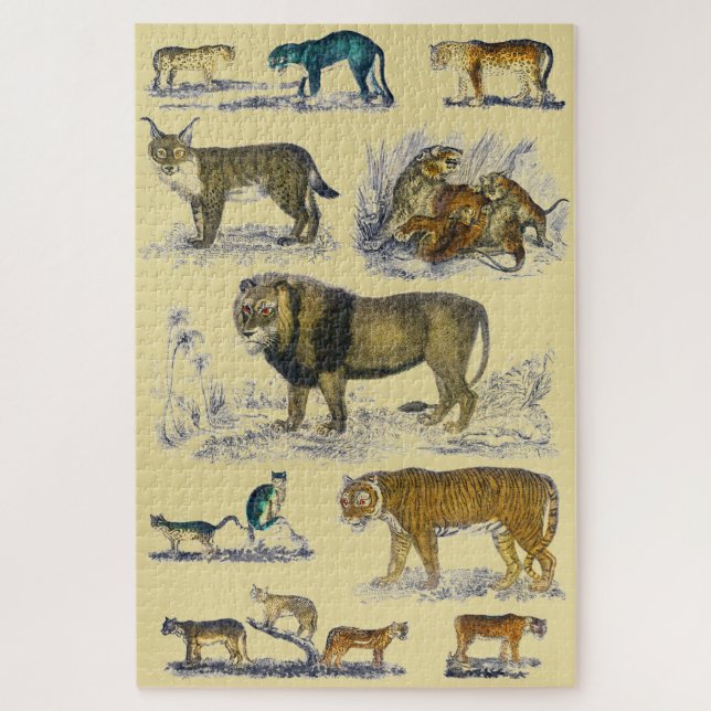 Puzzle Animales felinos (Vertical)