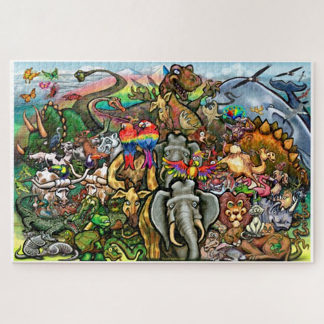 Puzzle Animales grandes y pequeños (Horizontal)