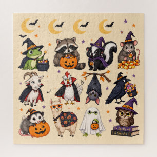 PUZZLE Animales lindos de Halloween