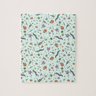 Puzzle Animales microscópicos en azul