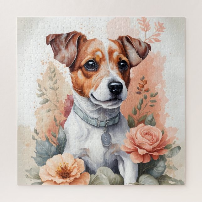 Puzzle Animales para bebés | Jack Russell Terrier Puppy (Vertical)