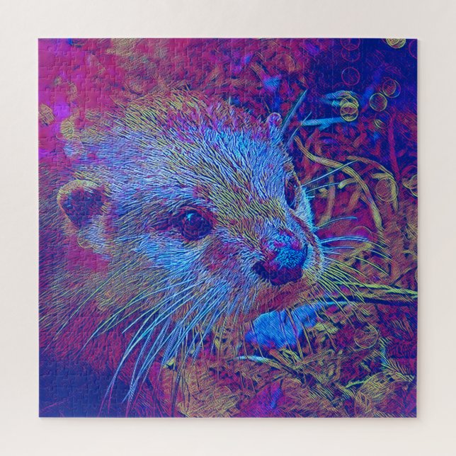 Puzzle animales populares - Otter 1 (Vertical)