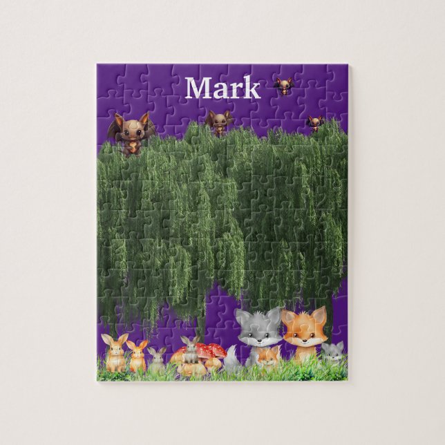 Puzzle Animales Purple Forest (Vertical)