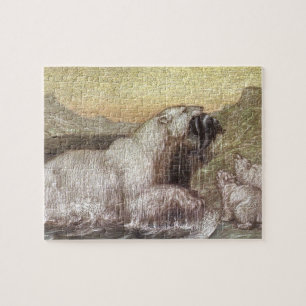 Puzzle Animales Salvajes Vintage, Osos Polares por Louis 