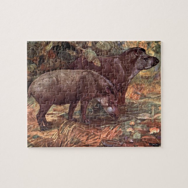 Puzzle Animales salvajes vintage, tapices de Winifred Aus (Horizontal)