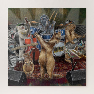 Puzzle Animalz Band Animal Musicians Performing