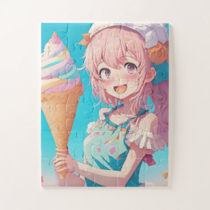 Puzzle Anime Chica con quequito caprichoso