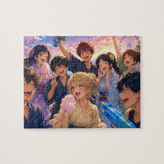 Puzzle Anime divirtiéndose (Horizontal)
