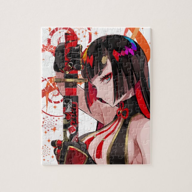 Puzzle Anime girl Samurai (Vertical)