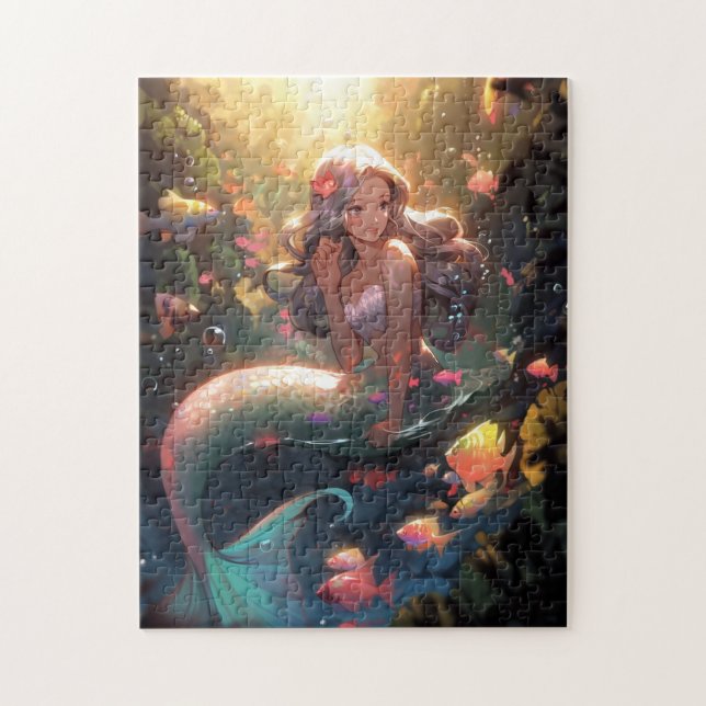 Puzzle Anime Mermaid Chica Fantasy Art (Vertical)