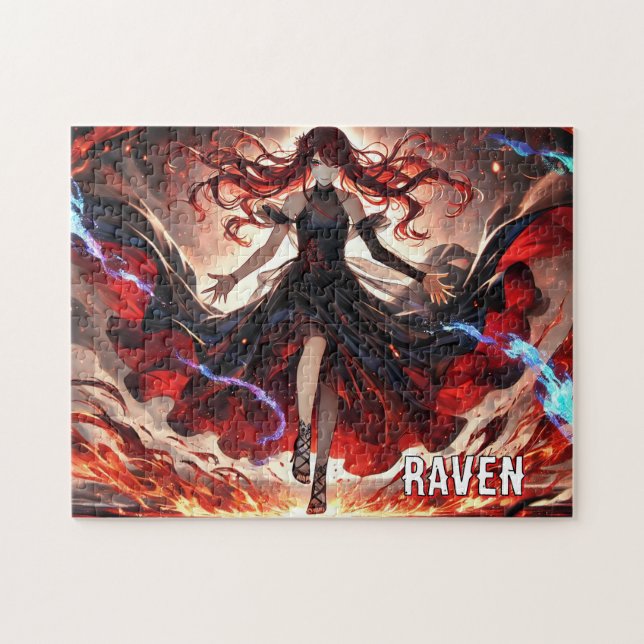 Puzzle Anime ordena las llamas, abraza al Personalizado d (Horizontal)