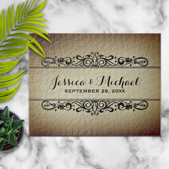 Puzzle Aniversario Boda personalizado de estilo vintage (Subido por el creador)