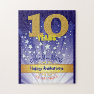 Puzzle Aniversario de la Recuperación de 10 Años Negrita