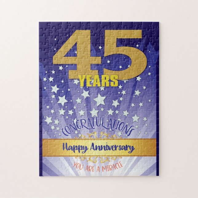 Puzzle Aniversario de la Recuperación de 45 Años Negrita  (Vertical)