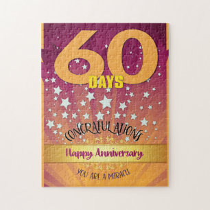 Puzzle Aniversario de recuperación de 60 días en número d